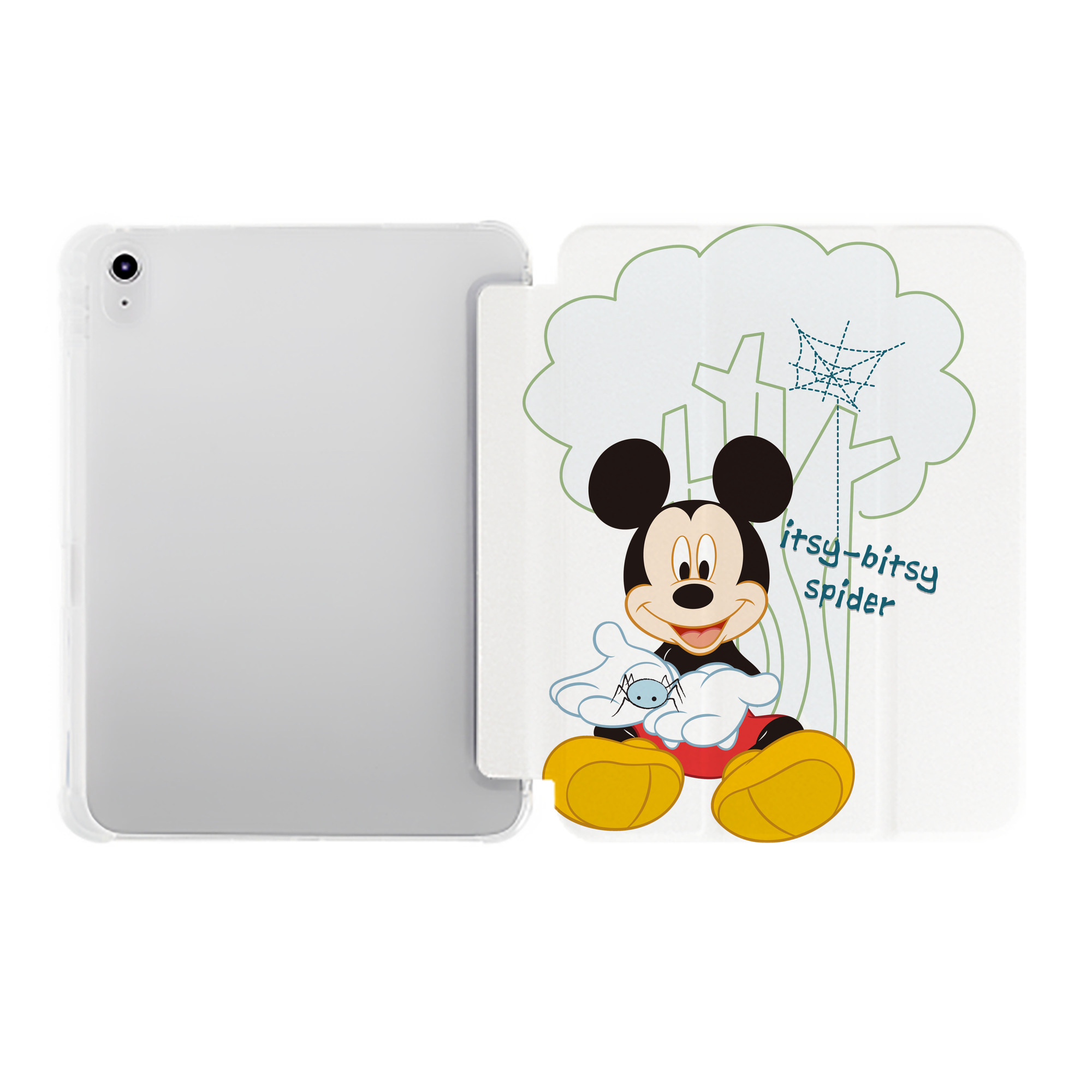 （画像用） ミッキーマウス Mickey Mouse IPad ケース ペン収納付き 三つ折りスタンド PUレザー×シリコン 対応機種9.5/10.5/10.9インチ